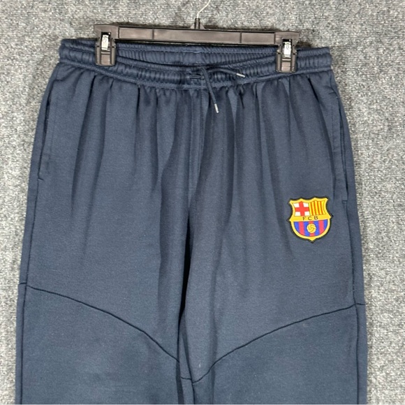 FC Barcelona Joggers Sweatpants Mens Size XL‎ Navy Blue Tapered Soccer Futbol - Picture 2 of 12